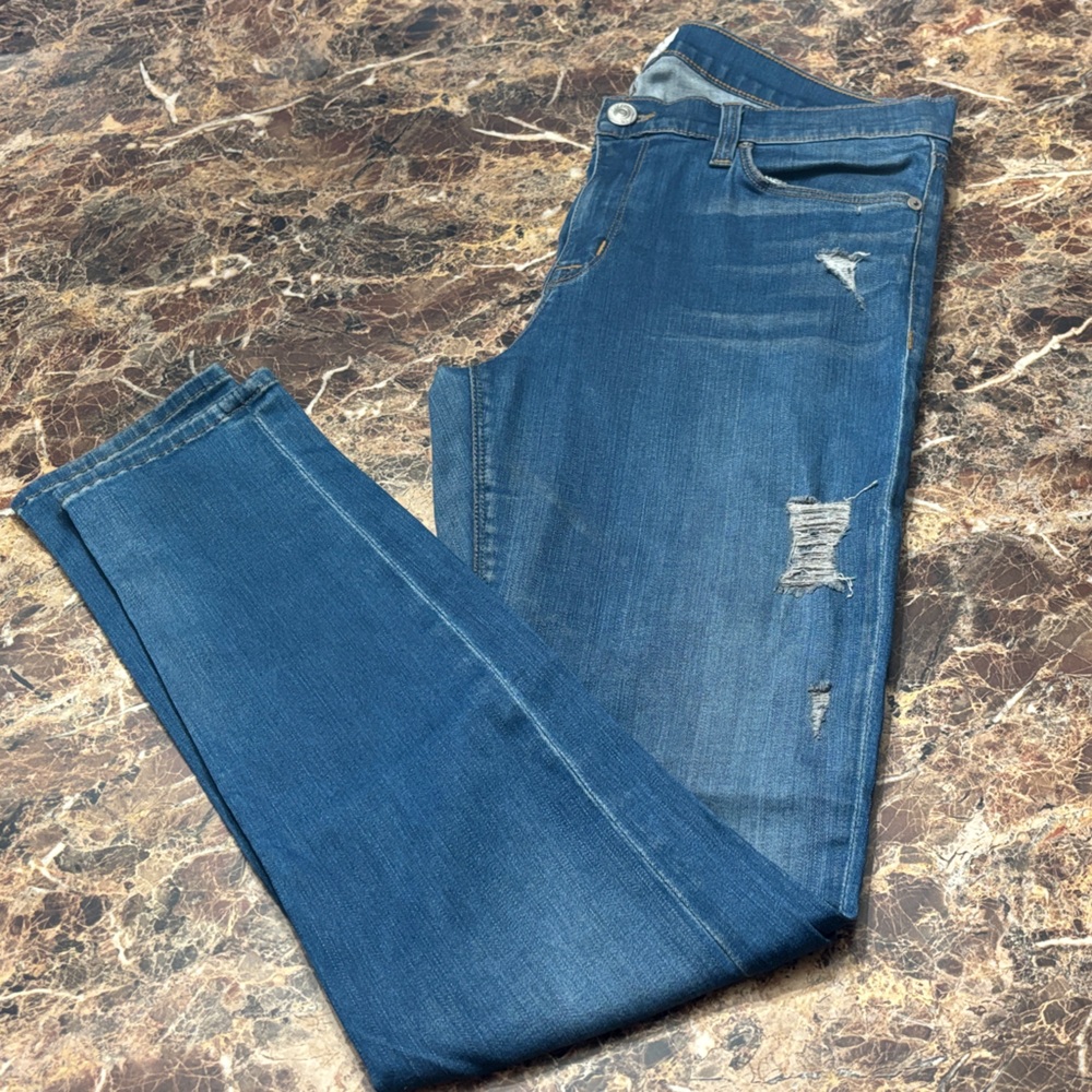 Hudson Jeans Blue Distressed Skinny